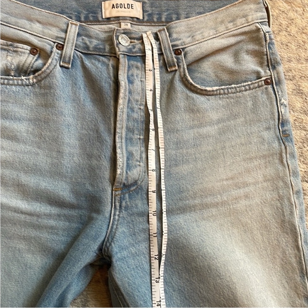 Agolde Riley High Rise Straight Crop Jeans - Picture 5 of 10